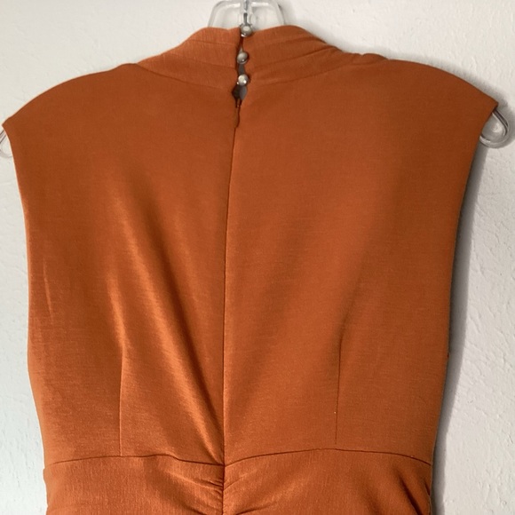 NEW Maeve by Anthropologie Dress Midi Burnt Orange NWT XS - Picture 8 of 9